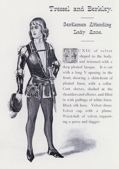 King Richard III: Tressel and Berkley, Gentlemen attending Lady Anne by English School