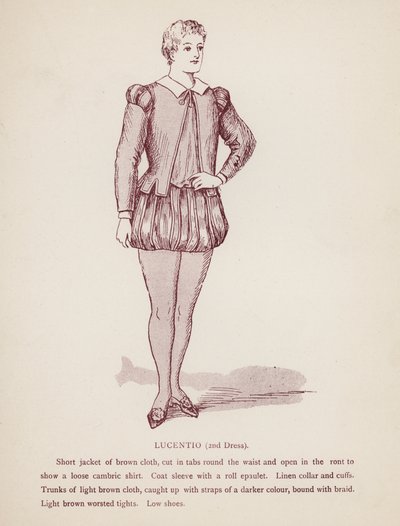 Taming of the Shrew: Lucentio, 2nd Dress by English School