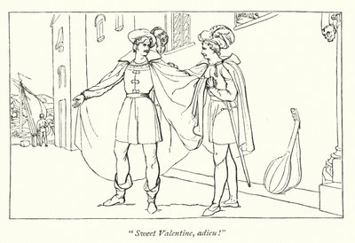 Two Gentlemen Of Verona; The parting of Valentine and Proteus by English School