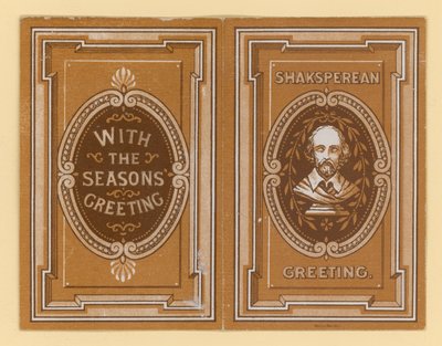 Shakespearian Greetings Card by English School