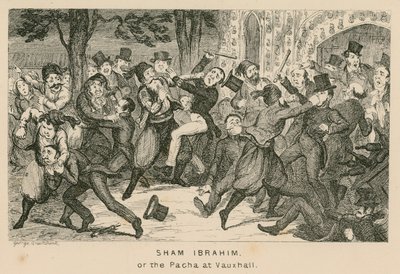 Sham Ibrahim or the Pacha at Vauxhall Gardens, London by English School
