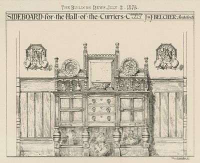 Sideboard for the Hall of the Curriers Company by English School