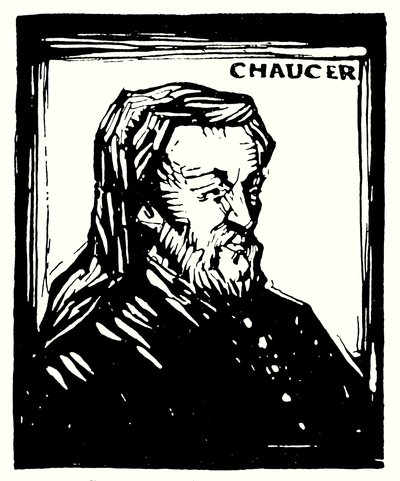 Silhouette Portrait, Geoffrey Chaucer by English School