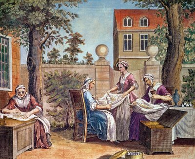 Silk-Making, Engraved by J. Hinton for 