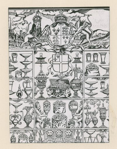 Silver plate planned as prizes for the 1569 lottery by English School