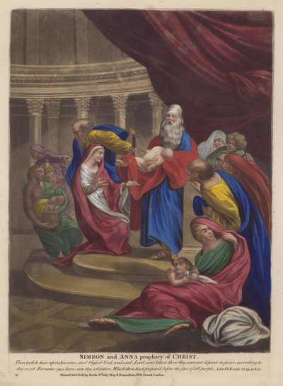 Simeon and Anna prophecy of Christ by English School