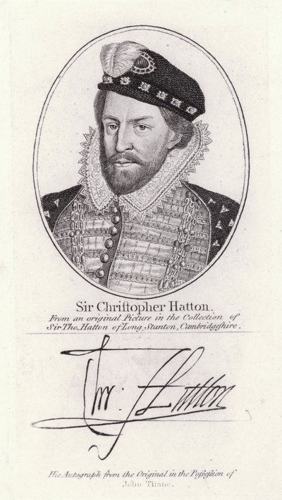 Sir Christopher Hatton, Lord Chancellor of England and favourite of Queen Elizabeth I by English School