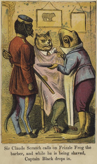 Sir Claude Scratch Calls on Frizzle Frog the Barber by English School