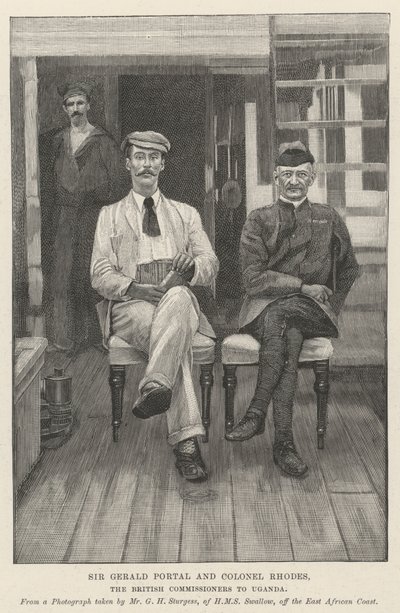Sir Gerald Portal and Colonel Rhodes, the British Commissioners to Uganda by English School