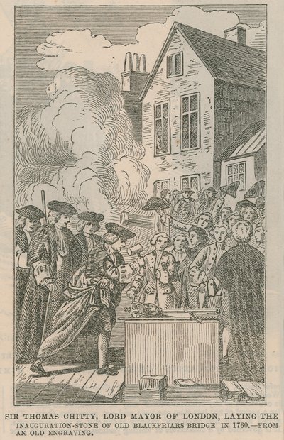 Sir Thomas Chitty Laying the Inauguration Stone by English School