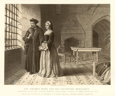 Sir Thomas More and His Daughter Margaret by English School