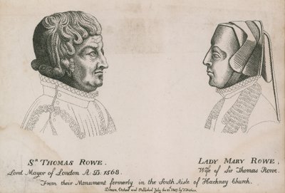 Sir Thomas Rowe, Lord Mayor of London 1568, and Lady Mary Rowe by English School
