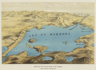 Sketch Map from the Dardanelles to the Bosphorus by English School