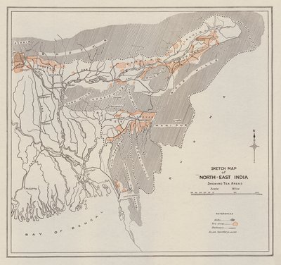 Sketch Map of North-East India by English School