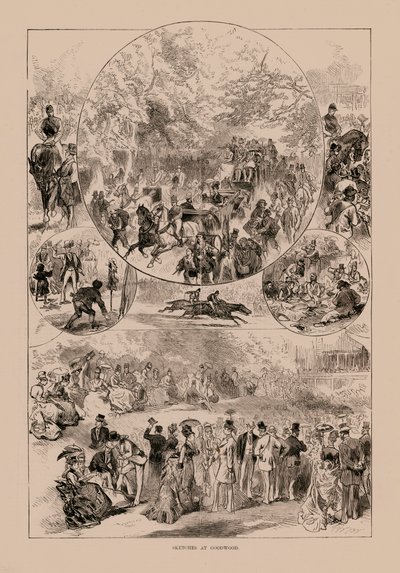 Sketches at Goodwood by English School