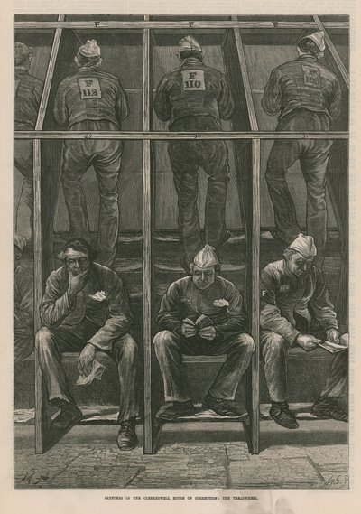 Sketches in the Clerkenwell House of Correction by English School