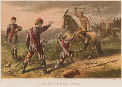 Skirmish with the Indians by English School