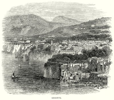 Sorrento (engraving) by English School