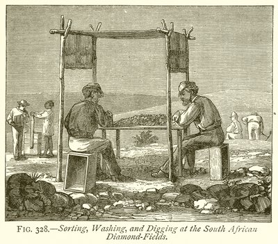 Sorting, Washing, and Digging at the South African Diamond-Fields by English School