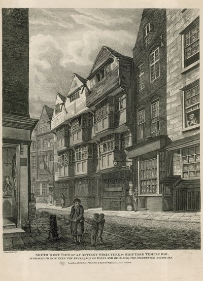 South West View of an Ancient Structure in Ship Yard Temple Bar, Supposed to Have Been the Residence of Elias Ashmole, the Celebrated Antiquary by English School
