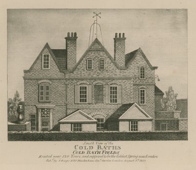 South view of the Cold Baths, Cold Bath Fields by English School