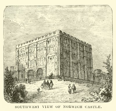 Southwest view of Norwich Castle by English School