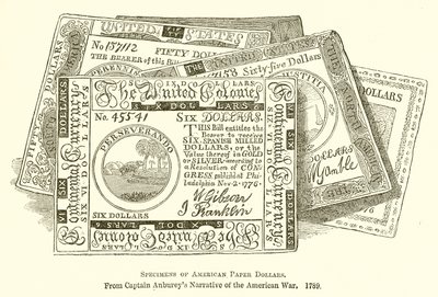 Specimens of American Paper Dollars by English School