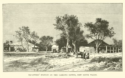 Squatters Station on the Darling Downs, New South Wales by English School