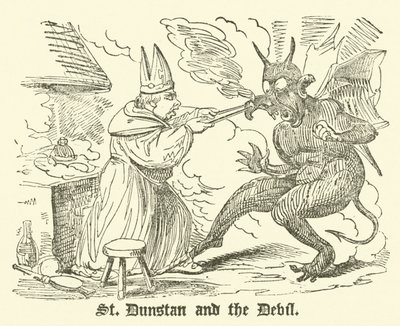 St Dunstan and the Devil by English School