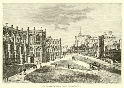 St Georges Chapel and Round Tower, Windsor by English School