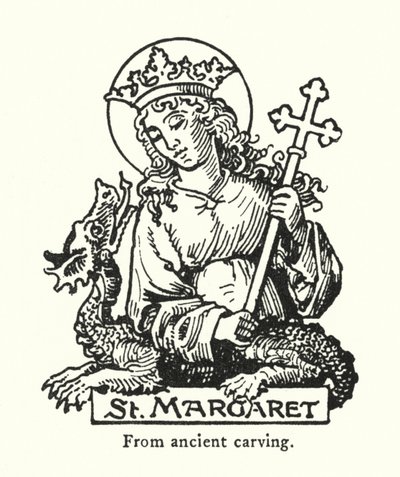 St Margaret, from ancient carving by English School