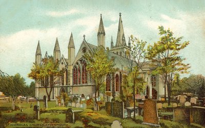 St Nicholas Church, Great Yarmouth (colour litho) by English School