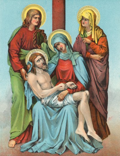 Station XIII Christ is Taken Down from the Cross by English School