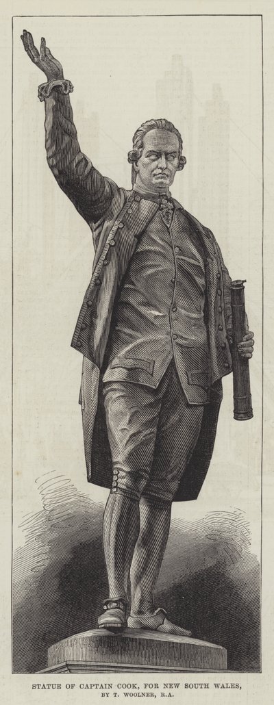 Statue of Captain Cook, for New South Wales, by T Woolner, RA by English School