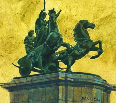 Statue of Queen Boadicea by English School