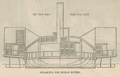 Steam Tug for Indian Rivers by English School