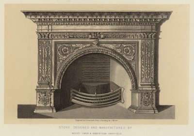 Stove, Designed and Manufactured by Messrs Carr and Robertson Sheffield by English School