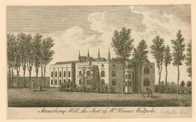 Strawberry Hill, Twickenham, London; the seat of Mr Horace Walpole by English School