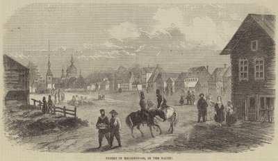 Street in Helsingfors, in the Baltic by English School
