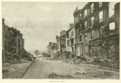 Street in St Cloud, November 1870 by English School