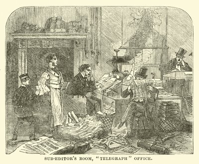 Sub-editors room, Telegraph office by English School