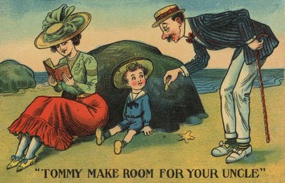 Suitor bribing a child to help him by English School