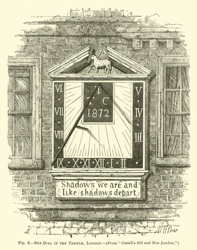 Sun-Dial in the Temple, London by English School