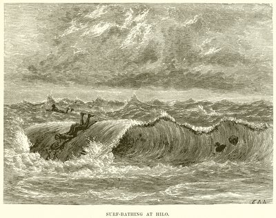 Surf-Bathing at Hilo by English School