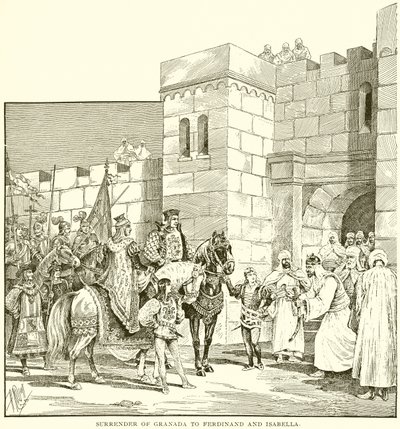 Surrender of Granada to Ferdinand and Isabella by English School