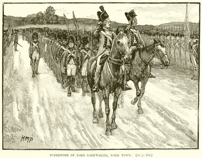 Surrender of Lord Cornwallis, Yorktown by English School