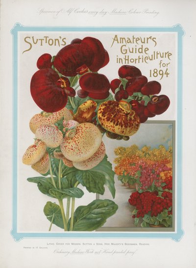 Suttons Amateurs Guide in Horticulture for 1894 by English School