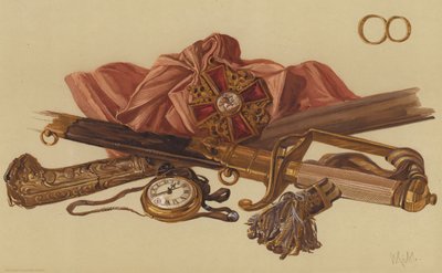 Sword and Relics of Admiral Viscount Duncan by English School