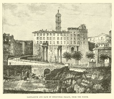 Tabularium and Back of Senatorial Palace, from the Forum by English School