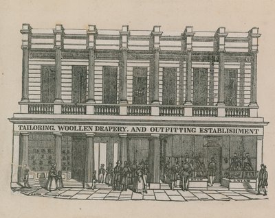 Tailoring, Woollen Drapery and Outfitting Establishment by English School